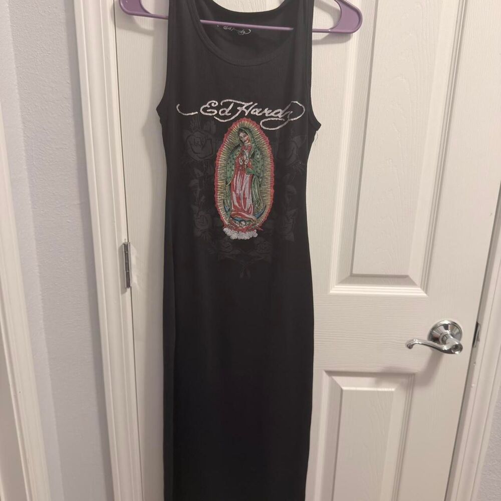 Ed-hardy Women's Black and Grey Dress